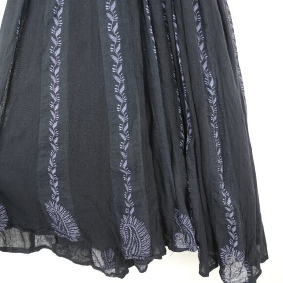 Free People FP One Paisley Vine Lattice Tunic Mini Dress Black - Picture 6 of 8